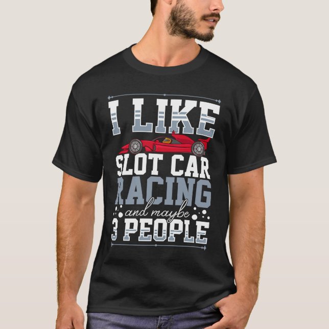 Kortplatsbil Tävla Tävling Track Controller Racer  T Shirt (Framsida)