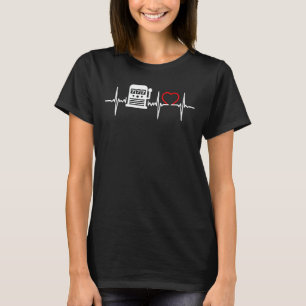 Kortplatsen Maskin Casino Heartslag T Shirt Gift f