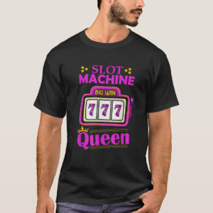 Kortplatsen Maskin Queen Casino Las Vegas Gambling T Shirt