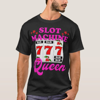Kortplatsen Maskin Queen Casino Las Vegas Gambling T Shirt