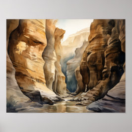 Kortplatskanyon Utah Ligg Art Print Poster
