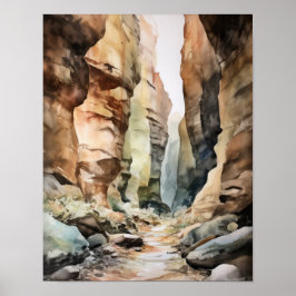 Kortplatskanyon Utah Ligg Art Print Poster