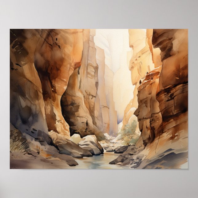 Kortplatskanyon Utah Ligg Art Print Poster (Framsidan)