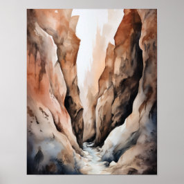 Kortplatskanyon Utah Ligg Art Print Poster