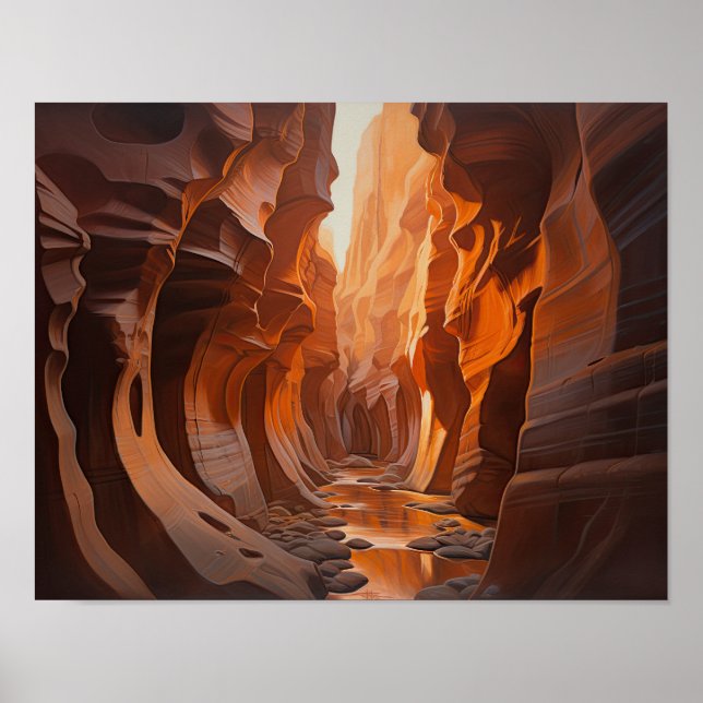 Kortplatskanyon Utah Ligg Art Print Poster (Framsidan)