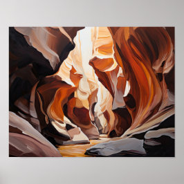 Kortplatskanyon Utah Ligg Art Print Poster