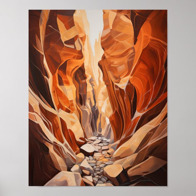 Kortplatskanyon Utah Ligg Art Print Poster (Framsidan)
