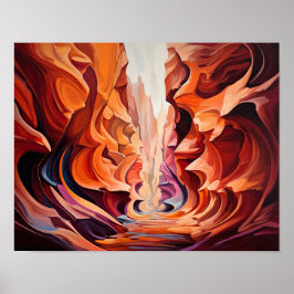 Kortplatskanyon Utah Ligg Art Print Poster