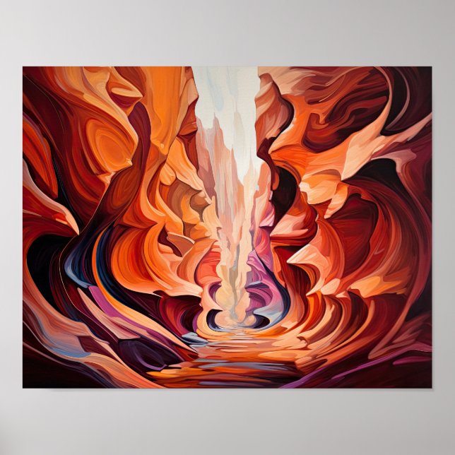 Kortplatskanyon Utah Ligg Art Print Poster (Framsidan)