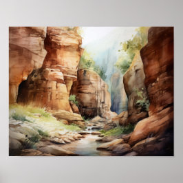 Kortplatskanyon Utah Ligg Art Print Poster