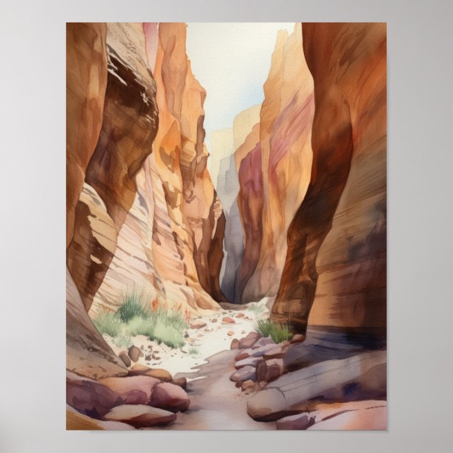 Kortplatskanyon Utah Ligg Art Print Poster (Framsidan)