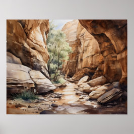 Kortplatskanyon Utah Ligg Art Print Poster