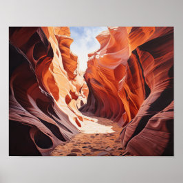 Kortplatskanyon Utah Ligg Art Print Poster
