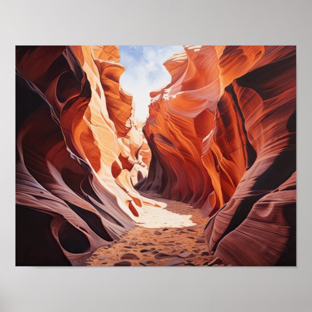 Kortplatskanyon Utah Ligg Art Print Poster (Framsidan)