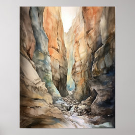 Kortplatskanyon Utah Ligg Art Print Poster