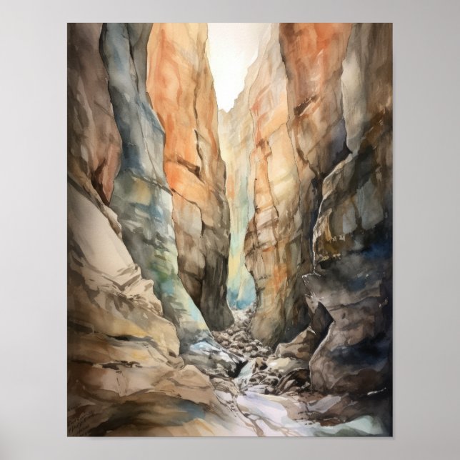 Kortplatskanyon Utah Ligg Art Print Poster (Framsidan)