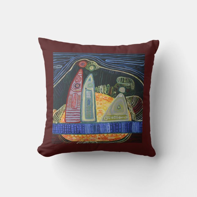 Kortpunktskudden för familjmålning kudde (Framsida)