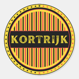 Kortrijk City Pride Emblem – Belgisk identitet Runt Klistermärke