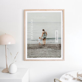 Kortsakspost för Family Photo Modern Editorial Tra Poster