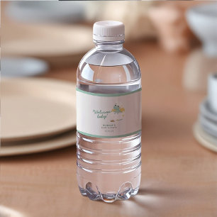 Kortsetiketter för välkomstemballage för Cute Dino Vattenflaskor Etikett