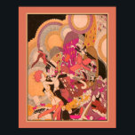 Kortsindelning Art Deco Poster<br><div class="desc">1927,  Art Deco,  Party Scene Poster av J. Carlos</div>