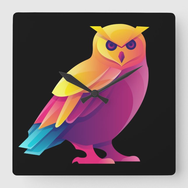 Kortskärmsläckare i uggla fyrkantig klocka (Framsida)