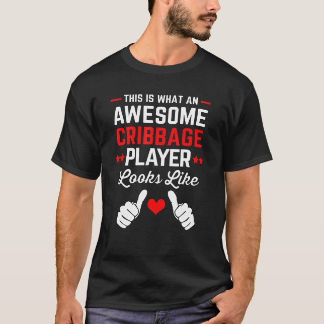 Kortspel Cribbage T Shirt (Framsida)