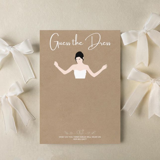 Kortspel Gissa klänningskortet Inbjudningar (Skapare uppladdad)