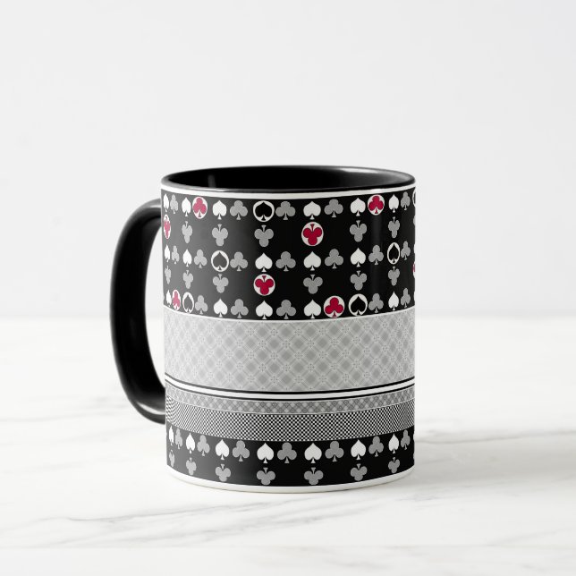 Kortspel, poker, bordskortsmugg mugg (Framsida vänster)