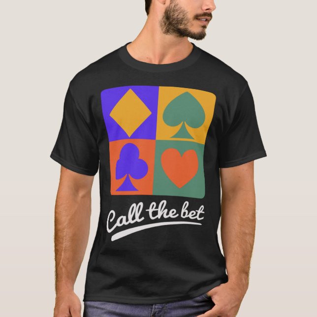 Kortspel Ring upp kortet T Shirt (Framsida)