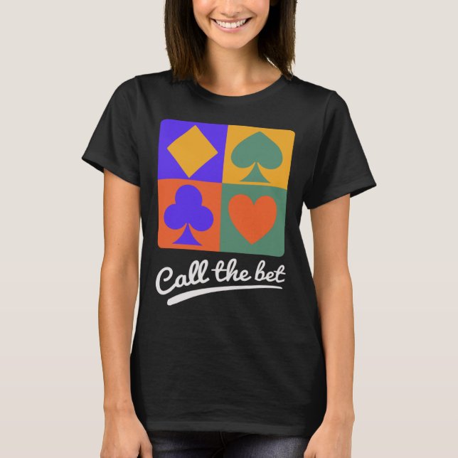 Kortspel Ring upp kortet T Shirt (Framsida)