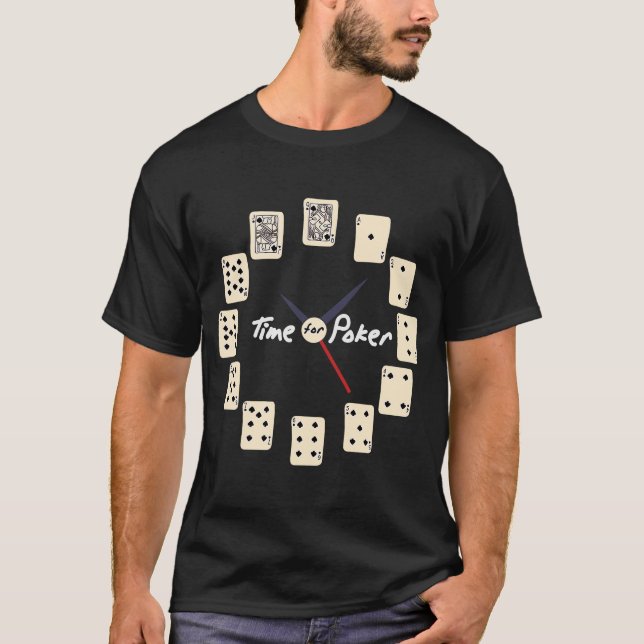 Kortspel Tid för Poker T Shirt (Framsida)