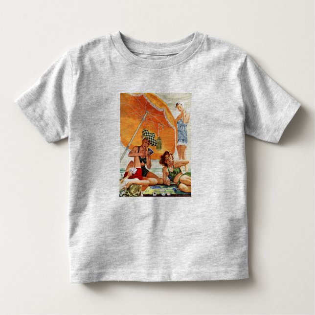 Kortspel vid Beach av Alex Ross T-shirt (Framsida)