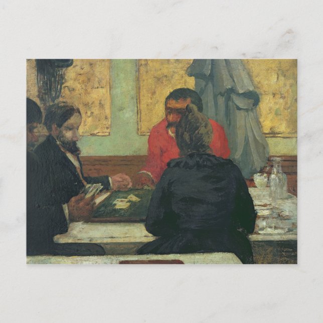 Kortspelare, 1883 vykort (Framsida)