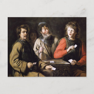 Kortspelare av Jan Steen Vykort