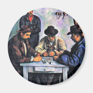 Kortspelare av Paul Cézanne (bäst kvalitets-) Magnet