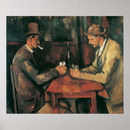Kortspelare av Paul Cezanne, Vintage Fine Art Poster