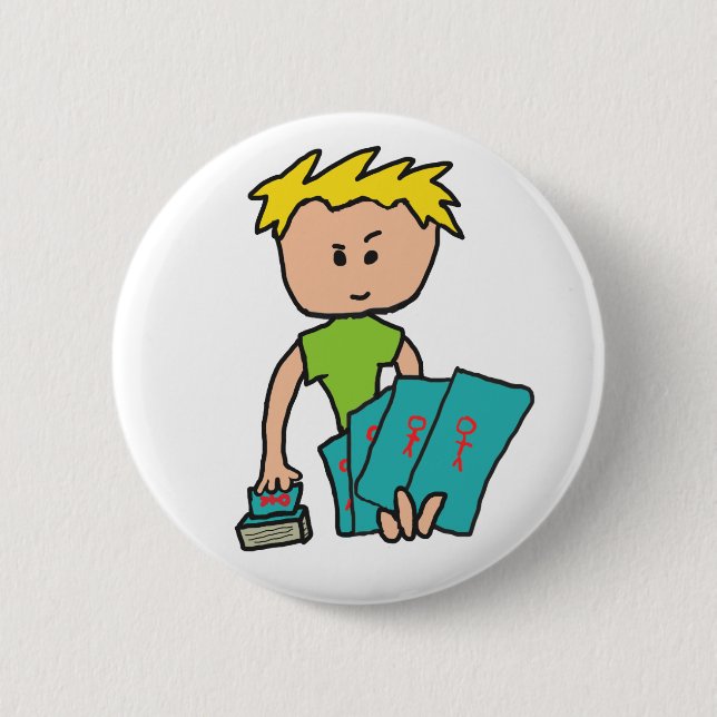 Kortspelare Knapp (Framsida)