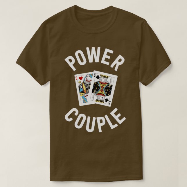 Kortspelare Kvinnor Power Copple Kung Que T Shirt (Design framsida)