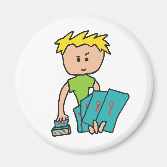 Kortspelare Magnet (Framsidan)