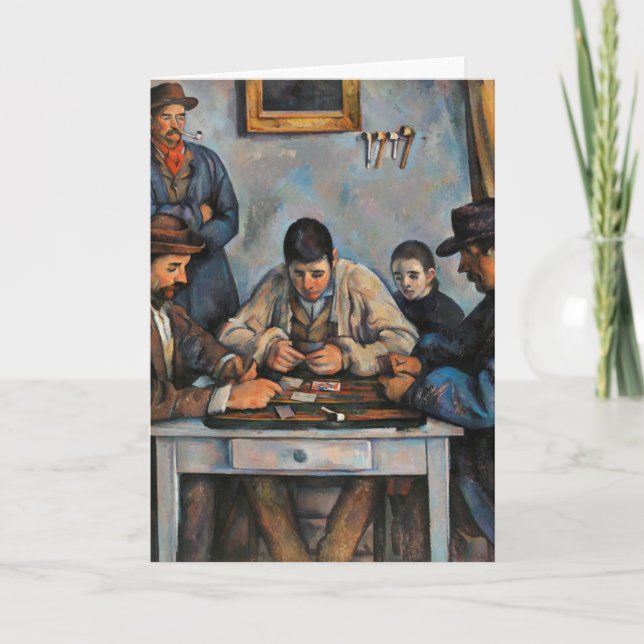 Kortspelare Paul Cezanne Painting Art Kort (Framsida)