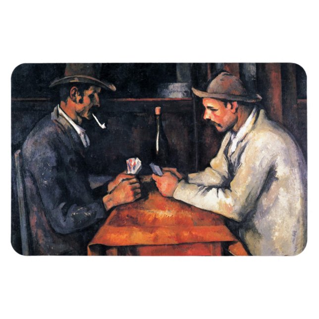 Kortspelare Paul Cezanne Painting Art Magnet (Horisontell)