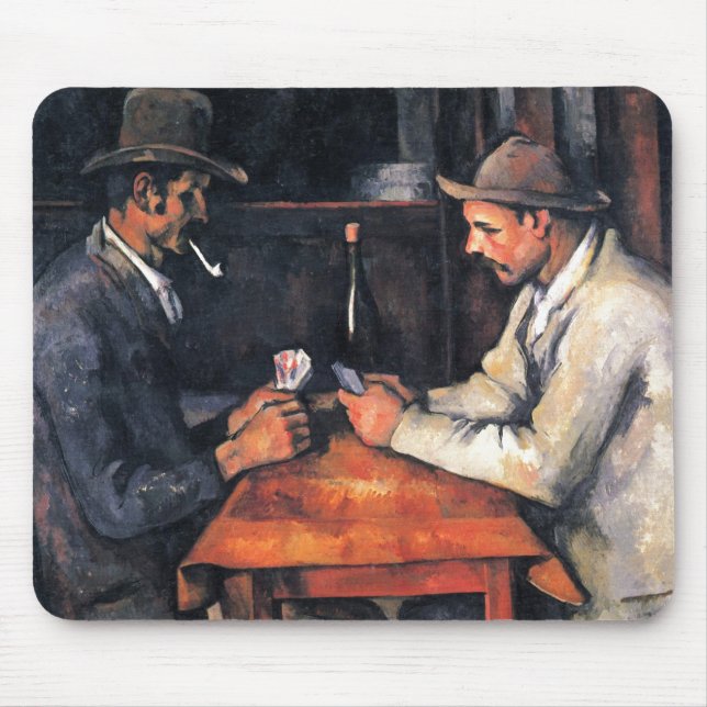 Kortspelare Paul Cezanne Painting Art Musmatta (Framsidan)