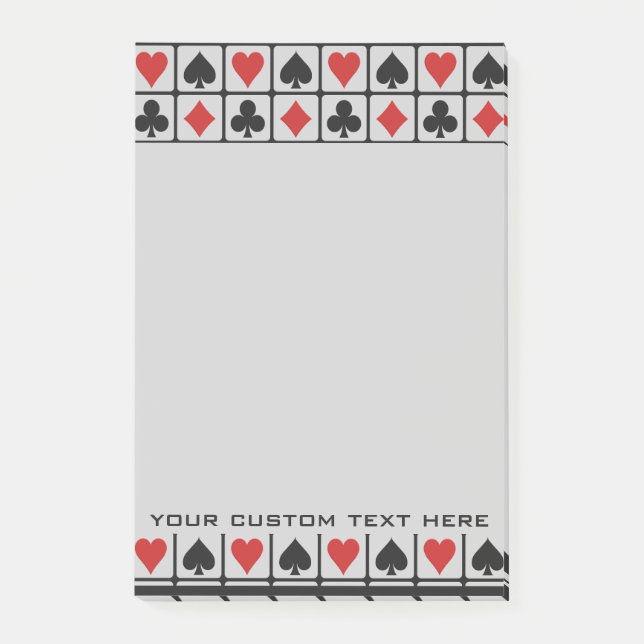 Kortspelareanpassningsbar som Posta-Det noterar Post-it Block (Framsida)