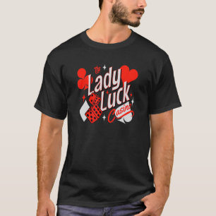 Kortspelaren Dam Rockabilly 50's Casino Games Card T Shirt