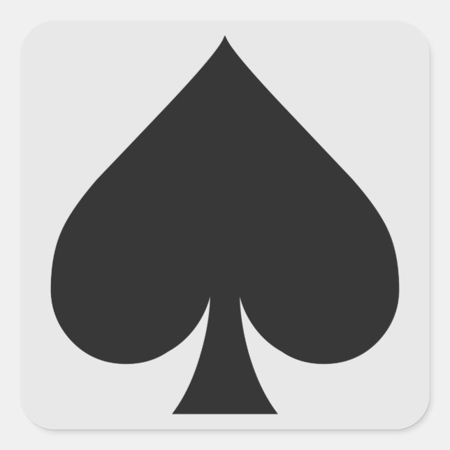 Kortspelarens klistermärken - Spade (Framsida)