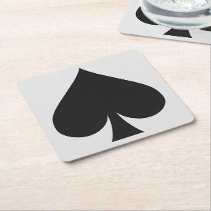 Kortspelareunderlägg - spade underlägg papper kvadrat