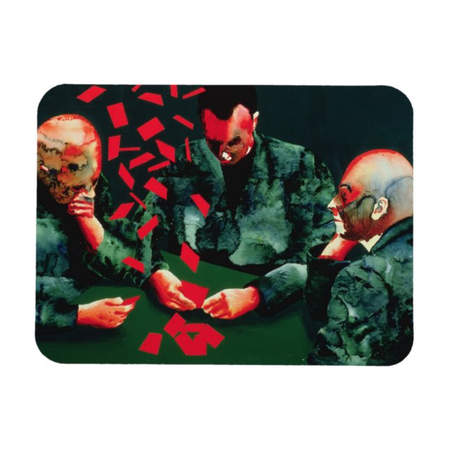 Kortspelarna 1987 magnet (Horisontell)