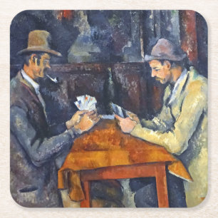 Kortspelarna, Cezanne Underlägg Papper Kvadrat