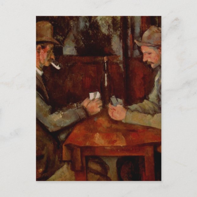 Kortspelarna Claude Cezanne Vykort (Framsida)